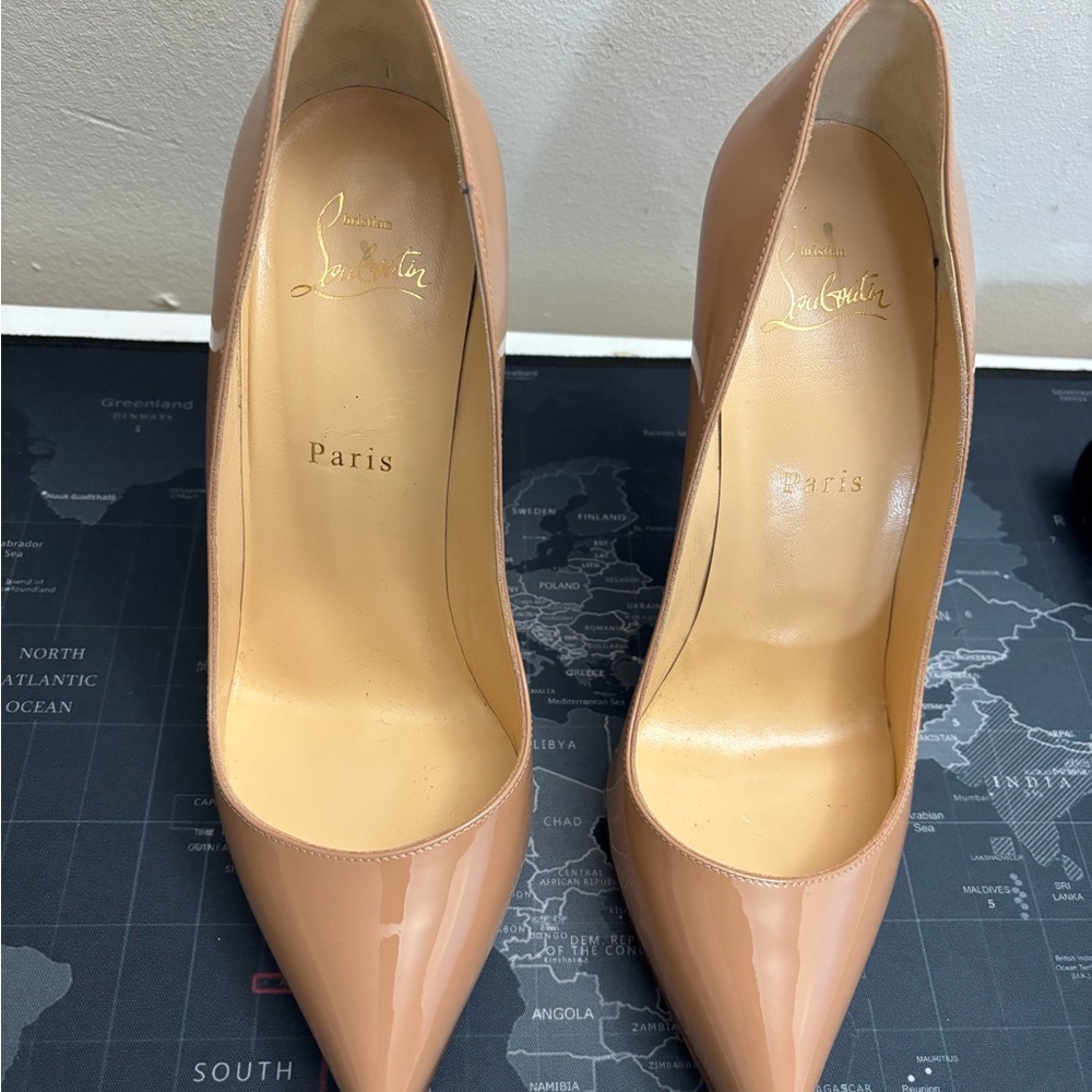 Christian Louboutin Tan Stiletto Heels